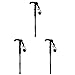 Unomor 3pcs Alliage d' Aluminium Trekking Pole Télescopique Vieux Anti- Skid Stretch Stretch Beatweight Canne pour Hommes Femmes Réglable Stick Stick Stick Mobility Aide Poignée Confortable (Noir)