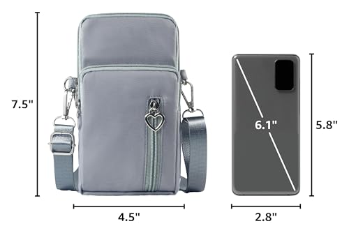 Image of JANKS Small Crossbody Bag for Women - Mini Phone Purses with Crossbody Strap and Wallet - Nylon Arm Bag