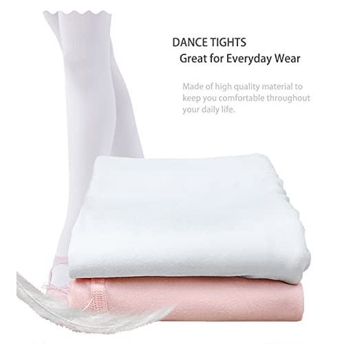 Image of UTTPLL Women's Run Resistant 80 Denier Tights Solid Color Dance Stockings Soft Semi Opaque Footed Pantyhose High Waist Tight
