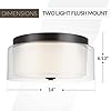 Generation Lighting 7537302-710 Elmwood Park Two - Light Flush Mount Ceiling Fixture, Bronze, 1-Light, cETL Listed, Safety Rated for Wet Locations, Aluminum Construction #2