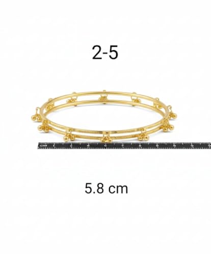 Image of Kashmiri Traditional Bangles Set for Women | Gold Plated /Silver Plated Handcrafted Ghungroo Bangles | Ethnic Bridal Festive Jewellery | Pack of 8