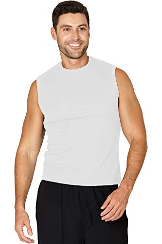 INTIMO Mens Solid Muscle SleevelessTop Shirt