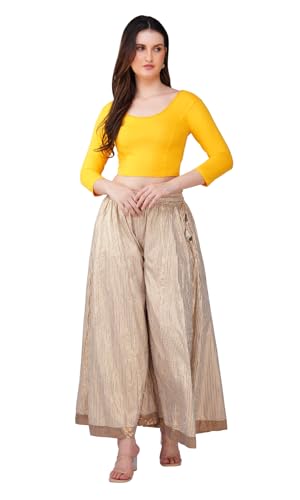 Image of Fressia Fabrics Women's Cotton Readymade Saree Blouse Stretchable Crop Top Choli Bustier Top