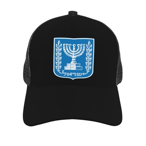 Emblem of Israel Unisex Mesh Baseball Caps - Classic Adjustable Hat3