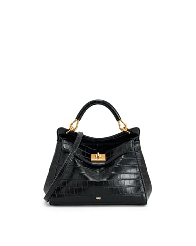 JW PEI Lucia Sac à main pour femme - Croco Noir