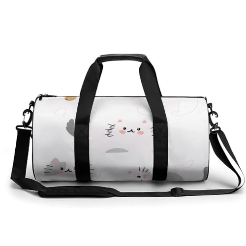 Sac de sport gym sac de voyage sac week-end cartoon cat