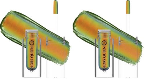 Image of Colors Queen Multichrome Liquid Eyeshadow | Long Wearing & Highly Pigmented Eyeshadow with Metallic Finish | Transfer Proof & Smudge Proof Liquid Eye Shadow for Eye Makeup (04 - Fire Fly) (Pack of 2)