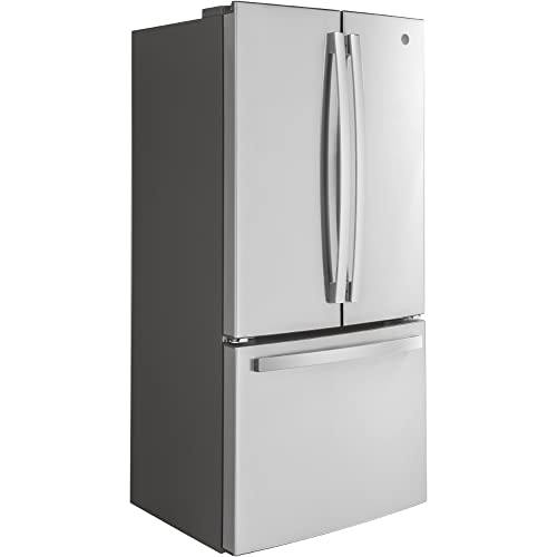 Image of GE GWE19JYLFS 18.6 cu. ft. Counter Depth French Door Refrigerator in Fingerprint Resistant Stainless Steel