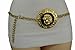 Women Western Fashion Belt Hip Waist Gold Metal Chain Lion Medallion Buckle M L XL