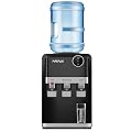 PUREPLUS Top Loading Water Cooler Dispenser, Countertop Water Cooler for 3 or 5 Gallon Bottles, Hot & Cold Water, 3 Temperature Settings, Child Safety Lock, Removable Drip Tray for Home, Office