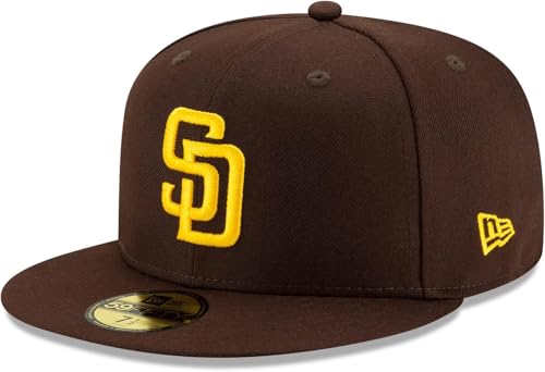 New Era Unisex-Adult MLB 9Fifty Team Color Primary Logo Adjustable Snapback Hat Cap One Size Fits All - San Diego Padres Brown