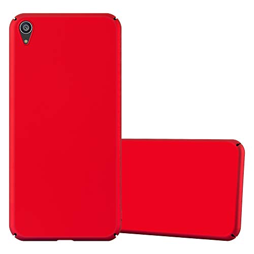 Cadorabo Funda para Sony Xperia Z5 Premium en Metal Rojo - Cubierta Protección de Plástico Duro Super Delgada e Inflexible con Antichoque - Case Cover Carcasa Protectora Ligera