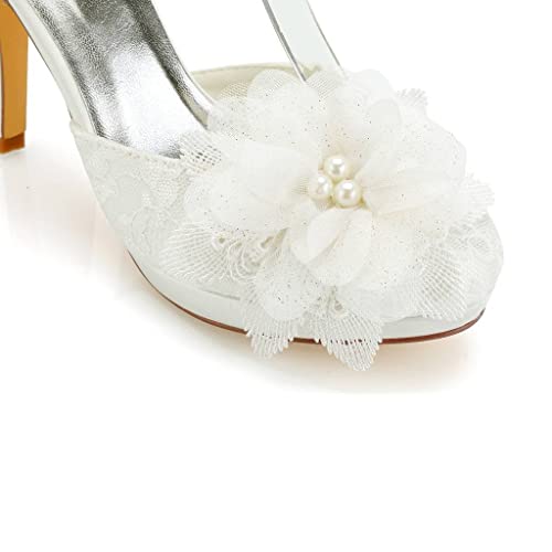 JIAJIA 3703L Scarpe da Sposa da Donna Punta Chiusa...