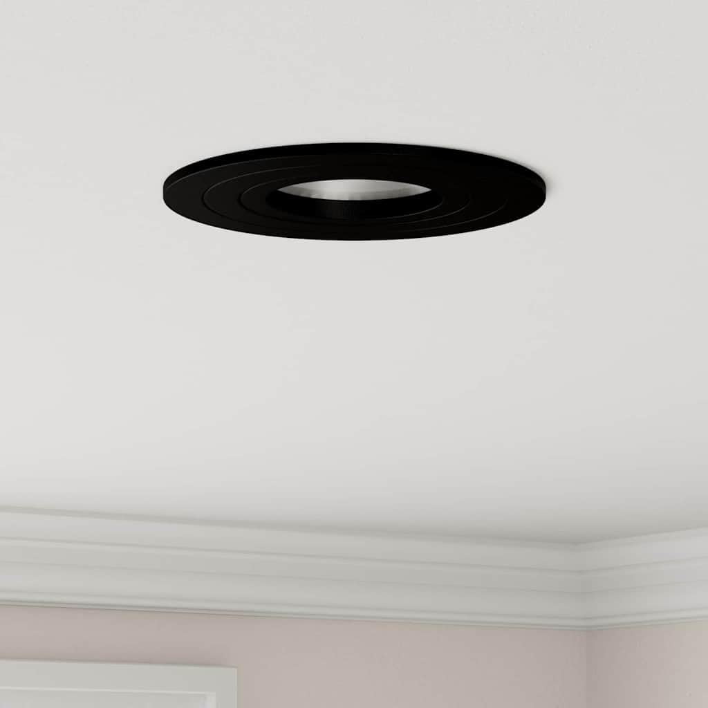 Foco empotrado de aluminio de 24 piezas, color negro giratorio de 30 grados