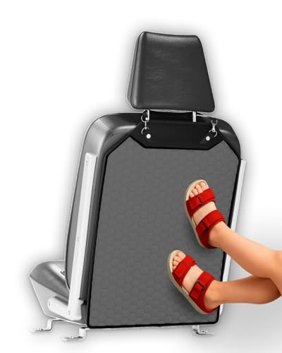 Image of Owleys Kick Mat Back Seat Protector - Car Back Seat Cover for Kids Feet - Waterproof & Sturdy Protector for Upholstery from Dirt, Mud, Scratches and Stain (Gray)