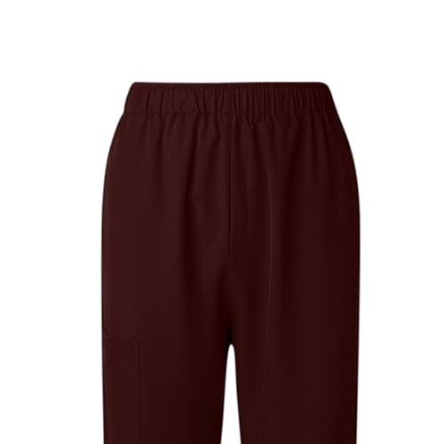 Image of Women's Medica Scrub Pants Pull On Workwear Cargo Pocket Elastic Waist Hospital Uniform Trousers