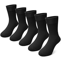 PUTUO Chaussettes Enfant Garçon Fille: Socquettes Enfants en Viscose de Bambou Taille 31-34 – Sans Couture & Respirantes – Usage Quotidien 8-11 Ans 5 paires Noir