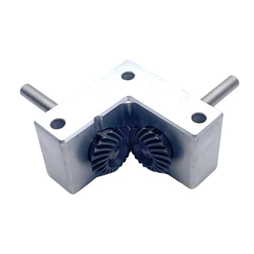 Gearbox 90 Degree 1:1 Spiral Bevel Gearbox 6mm 8mm 10mm Shaft Right Angle Commutator 90 Degree Reversing Reducer Gear Box Steering Direction(8mm Shaft)