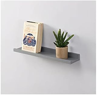 spot on dealz® Floating Shelves Set of 2 Wooden Grey Shelf Wall Bookshelves Bookshelf Shelves for Bedroom Living Room Kitchen Decorative Furniture Display Shelving