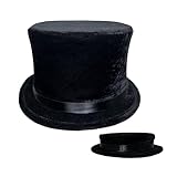 EverJoy Party Black Collapsible Folding Top Hat – Magicians, Dancers, and Theater Performances, Perfect for Adults.