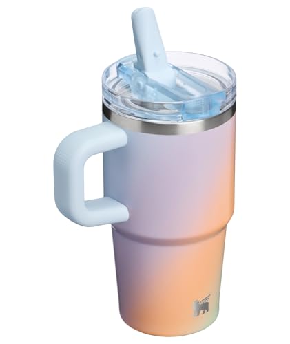 Image of STANLEY Quencher ProTour Flip Straw Tumbler with Leakproof Lid 20 oz | Built-In Straw & Handle | Cupholder Compatible for Travel | Insulated Stainless Steel Cup | BPA-Free | Sunrise Spiral