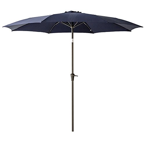 C-Hopetree 11 ft Outdoor Patio Market Umbrella with Tilt - Navy Blue