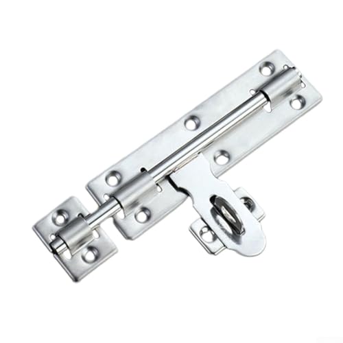 Stainless Steel Slide Latch Lock Bolt for Shed Door, Heavy Duty Gate Lock with Anti Theft & Pry Resistant Design, Garden Tool Security Latch (4inch/10cm)(8inch)