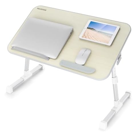 Laptop Bed Tray Table, Nearpow (Larger Size) Adjustable Laptop Bed Stand, Portable Standing Table with Foldable Legs, Foldable Lap Tablet Table for Sofa Couch Floor - Large Size Cover