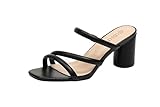 Sandalias de tacón para mujer Flexi bajan a su menor precio Sandalias de Tacón Bajo para Mujer, Cómodo Tres Correa Slip On Sandalias de Tacones, Ajustable Sandalia Gruesas Tacones...