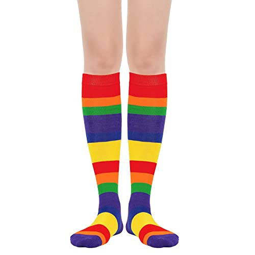 Image of American Trends Striped Knee High Socks for Women Thigh High Socks Long Leg Warmers