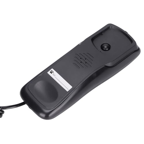 Wandmontiertes Telefon, Schnurgebundener Festnetzanschluss für Hotel/Zuhause/Büro/Geschäft, Unterstützung für Freisprechanrufe (Schwarz)