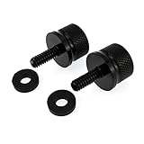 ANP PUAUTO Black Stainless Steel Seat Bolt Screw Quick Install 1/4"-20 for Harley Touring Softail Sp