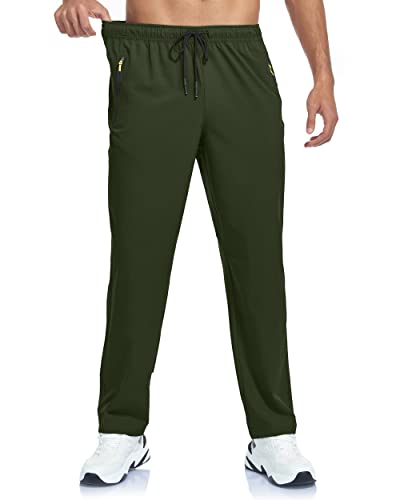 Image of Men's Lightweight Hiking Pants Breathable Quick Dry Fit Waterproof Camping Fishing Running Athletic Active Jogger Pant