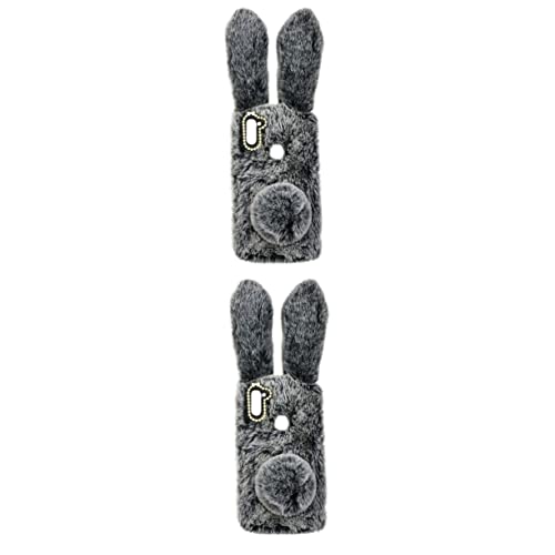 Coque de téléphone peluche lapin UKCOCO pour protection douce - 4