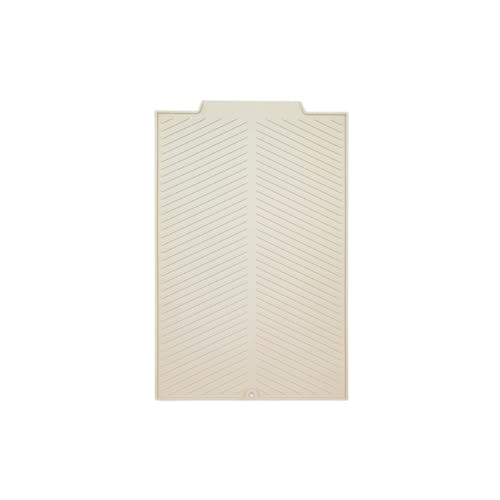 SNGUOQ 1 Alfombrilla de Silicona for Fregadero Cocina, Ideal for secar Platos, Frutas y Verduras. Antideslizante fácil Limpiar para Cocinas,Mesas De Comedor(Beige,39x25cm)