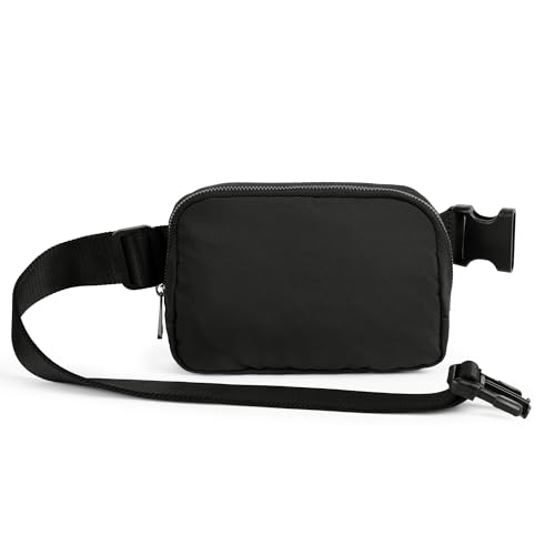 Image of ODODOS Unisex Mini Belt Bag with Adjustable Strap Small Fanny Pack for Workout Running Traveling Hiking, Black