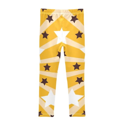 Star on Sun Ray Girls Leggings,Workout Leggings for Girls Toddler Athletic Legging Size for 3-10T2