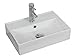 American Imaginations AI-1332 20 x 14 Inch Wall Mount Rectangle Vessel In White Color For 4-in. o.c. Faucet