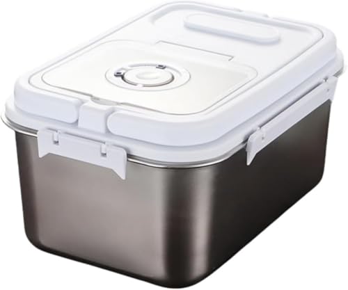 Zxyler ステンレス米入れ 米びつ 米かご 米保存庫 密閉保存容器 鮮度キープ最大化 防湿気・防虫対応 フードストッカー 長期保存に最適 梅雨対策必須 米びつ箱 大豆・コーヒー豆・乾物保存兼用 大容量家庭用