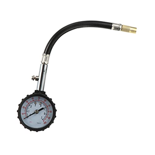 Cabilock Car Tire Pressure with Flexible Hose High Precision Inflator Gauge for Auto and Motorcycle Easy to Read Durable Lightweight All Weather Use