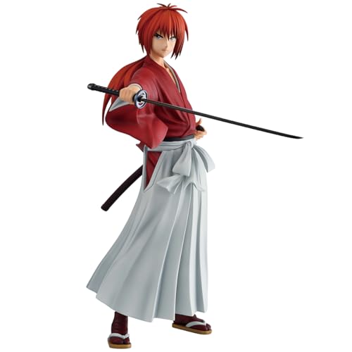 Ichibansho Figura de Accion Kenshin Himura Drawn Sword Ver. Rurouni Kenshin 24cm - IS68904 Multicolor - Figura Coleccionable - Ideal para los Fanaticos del Anime.