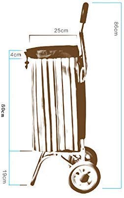 SENWEI Multifunktions-Einkaufstrolley, leicht, Aluminiumlegierung, zusammenklappbar, 2 Räder, doppeltes Kugellager… – Bild 3