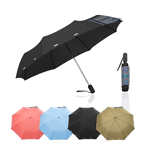 A.brolly Umbrella - This Light Weight Travel Umbrella Has A Strong Steel Shaft And 8 Ribs Of Aluminum + Fiberglass Construction For Added Flexibility Under The Wind - And It Looks Great! (Black) #TOP7