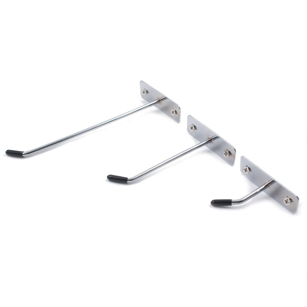 KeaJuidy 30pcs Wall Mounted Heavy Duty Metal Single Hooks Home Storage Organizer Hanger Stainless Steel Hooks (2/4/6inch)