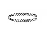 Choker Stretch Necklace Henna Tattoo Chain Collar Women Dress Jewelry (Black)