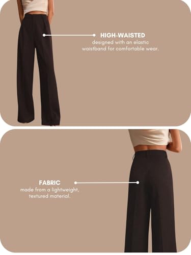 Image of GRECIILOOKS Women High Rise High Waist Trousers Flared Korean Style Formal Pants|Elegant Workwear for Office, College & Events