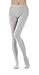 STYLEGAGA Women's 80Denier Semi Opaque Solid Color Footed Pantyhose Tights (S-M, Lt Gray)