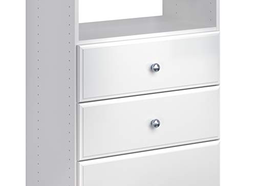 Easy Track 8" Drawer Closet Storage, 8", White #TOP7