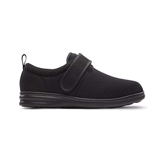 Dr. Comfort Carter Mens Diabetic Shoes-Stretchable & Washable Therapeutic Shoes-Adjustable-Easy Slip On Footwear, Black-8.5 X-Wide #TOP4