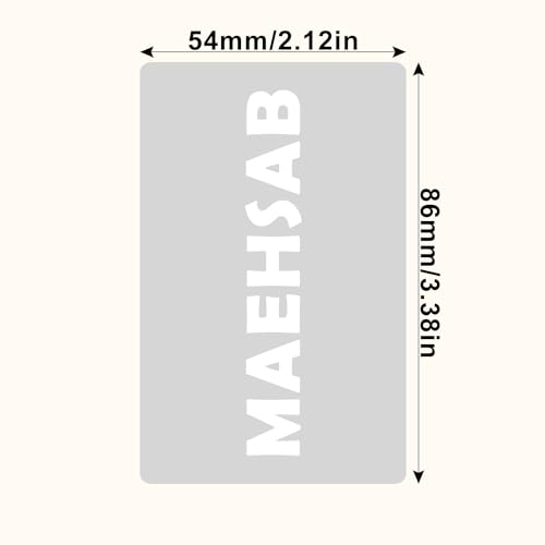 100 Stück Blanko-Visitenkarten aus Metall, MaehSab 0,2mm Aluminium Laser graviert Silber Name Karte, Metallic Office Name Karten DIY Geschenk, VIP-Karten DIY (86 x 54 mm)